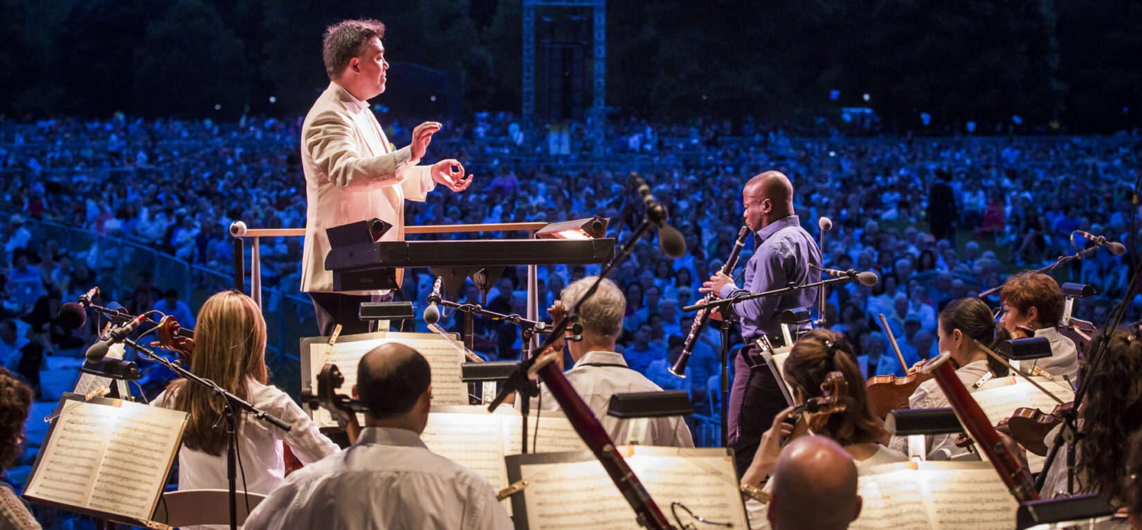 McGill soloing with the Philharmonic at Central Park