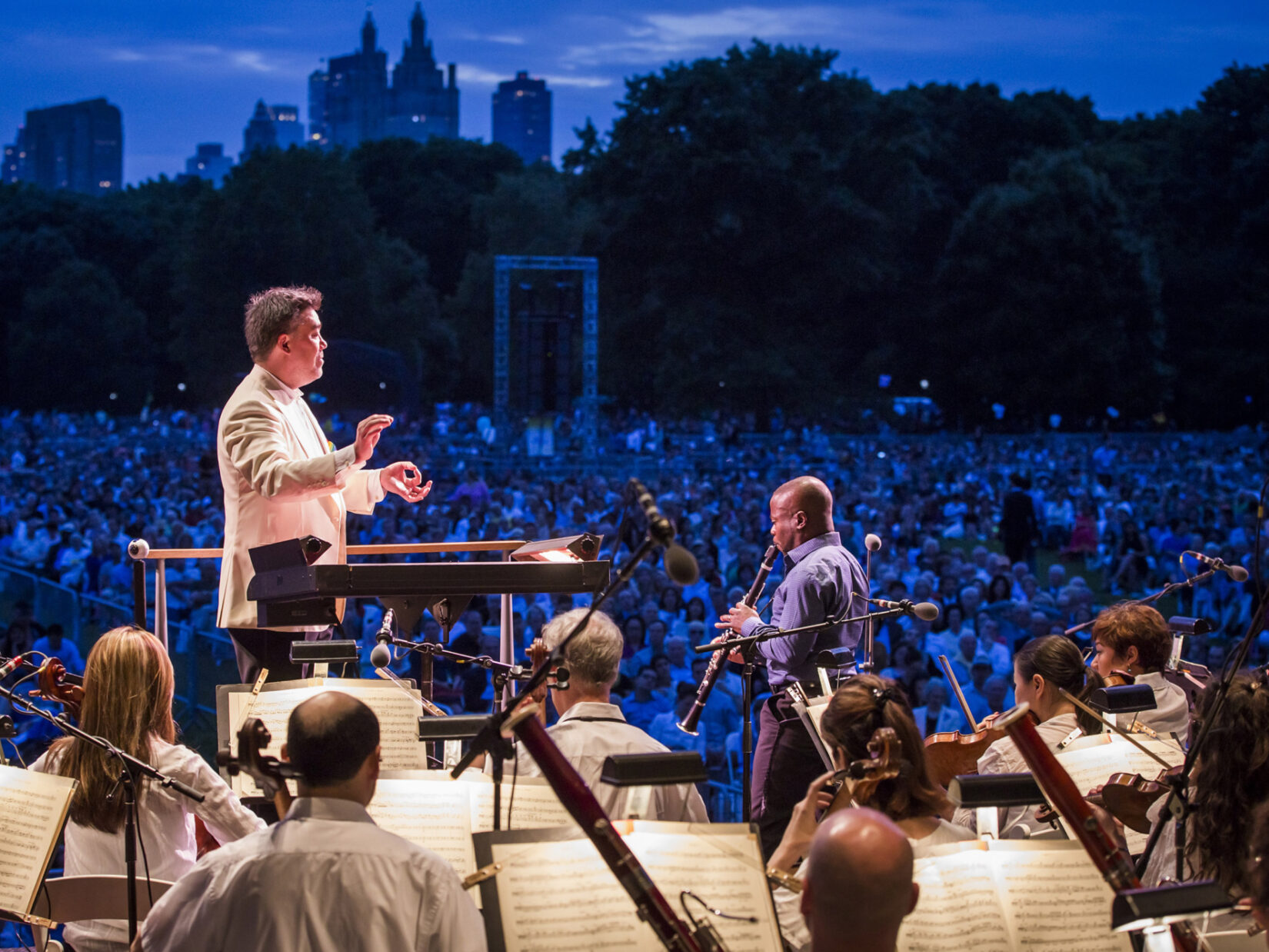 McGill soloing with the Philharmonic at Central Park