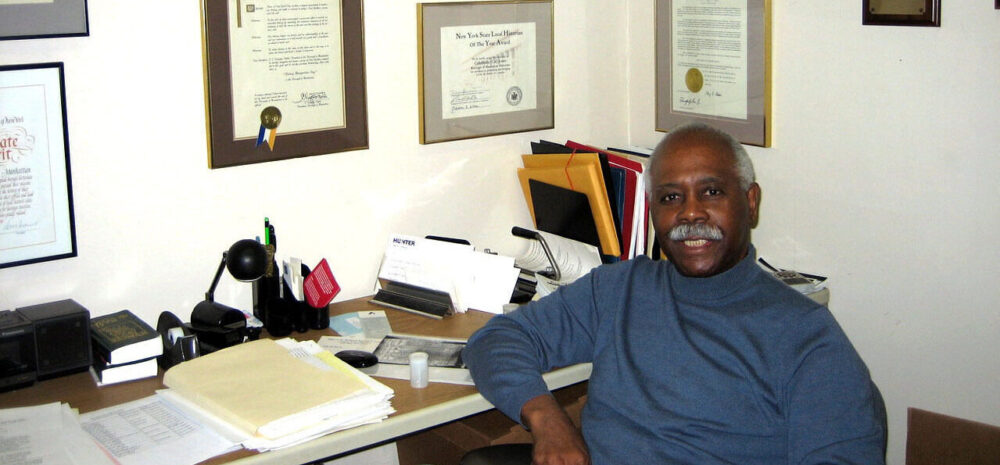 Cal Jones sitting in his office