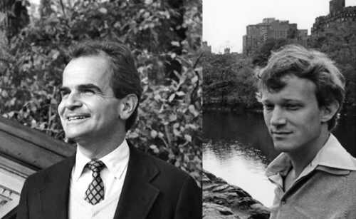 Side by side black and white images of Philip N. Winslow (left); and Bruce Kelly, pictured in Central Park.