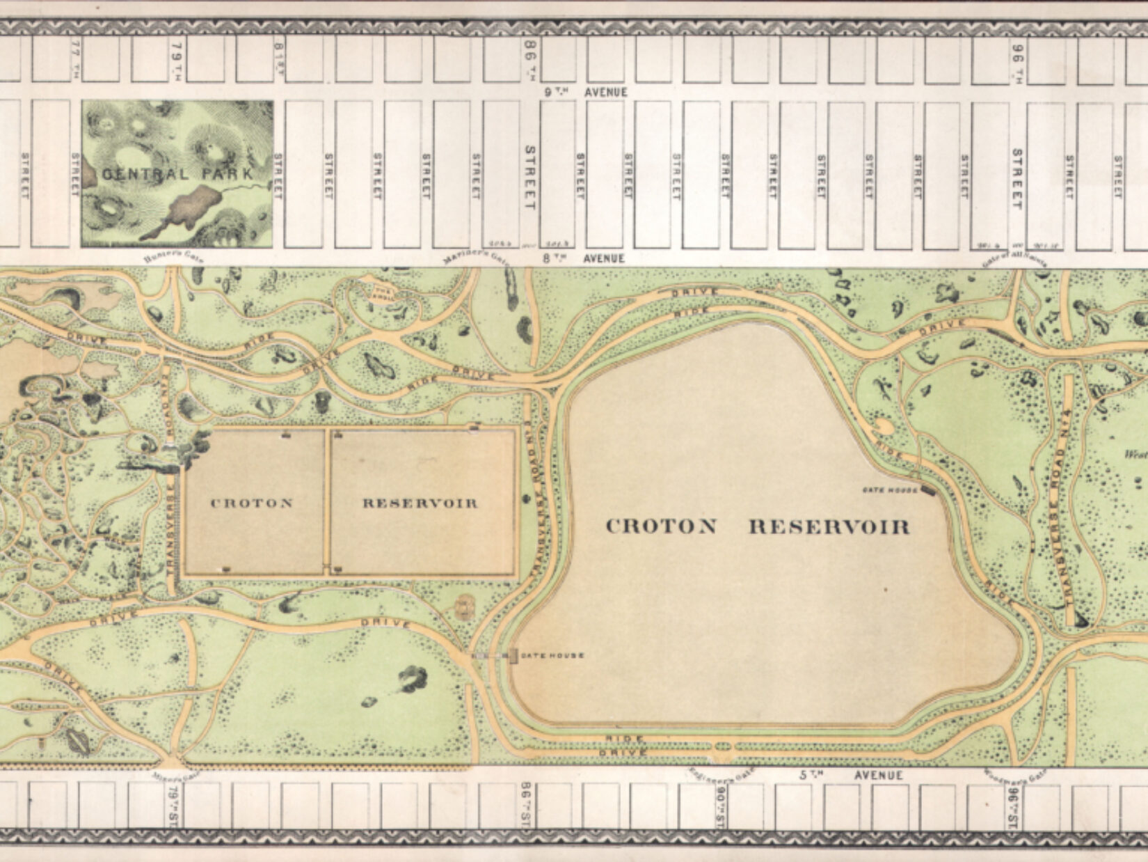 Central park map 1869