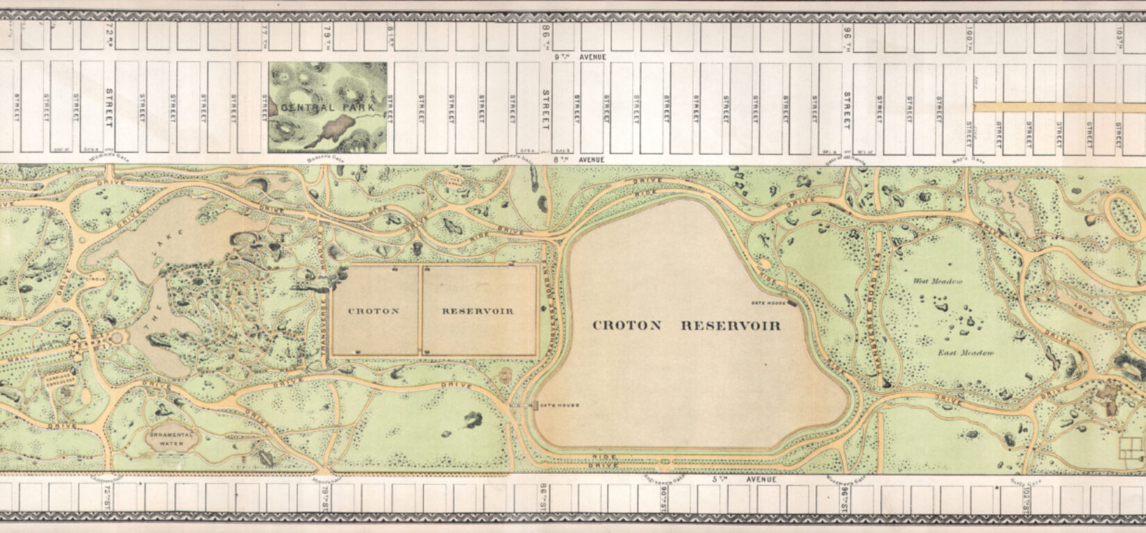 Central park map 1869