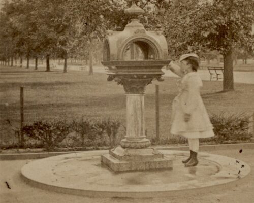 Drinking fountain historic photo Central Park