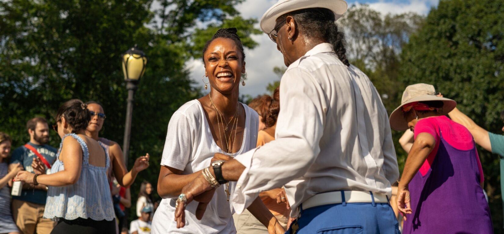 Dancers enjoying the jazz on a hot summer day