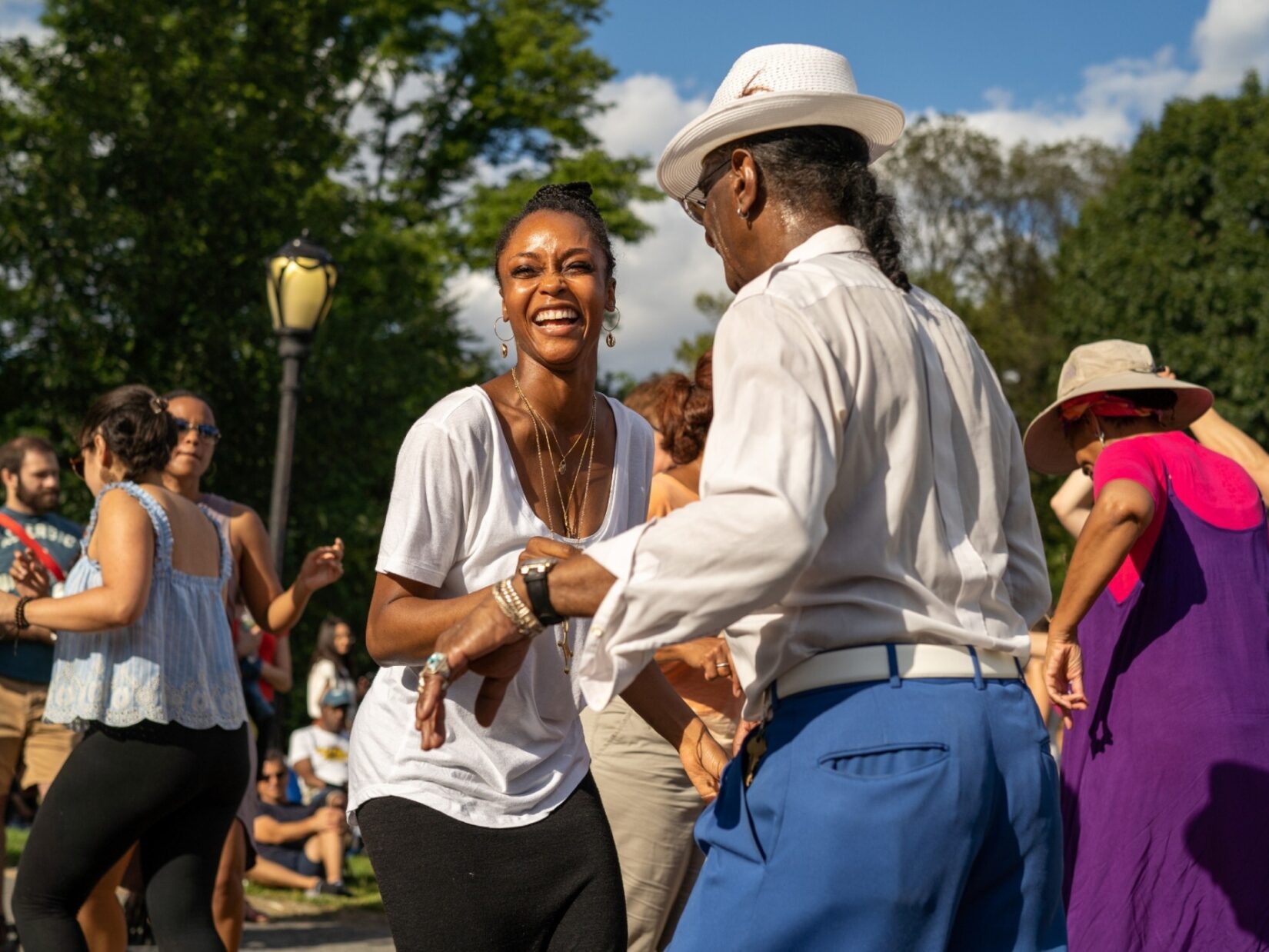 Dancers enjoying the jazz on a hot summer day