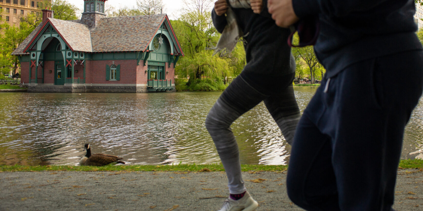 Runners at the Harlem Meer and Dana Center in 2022