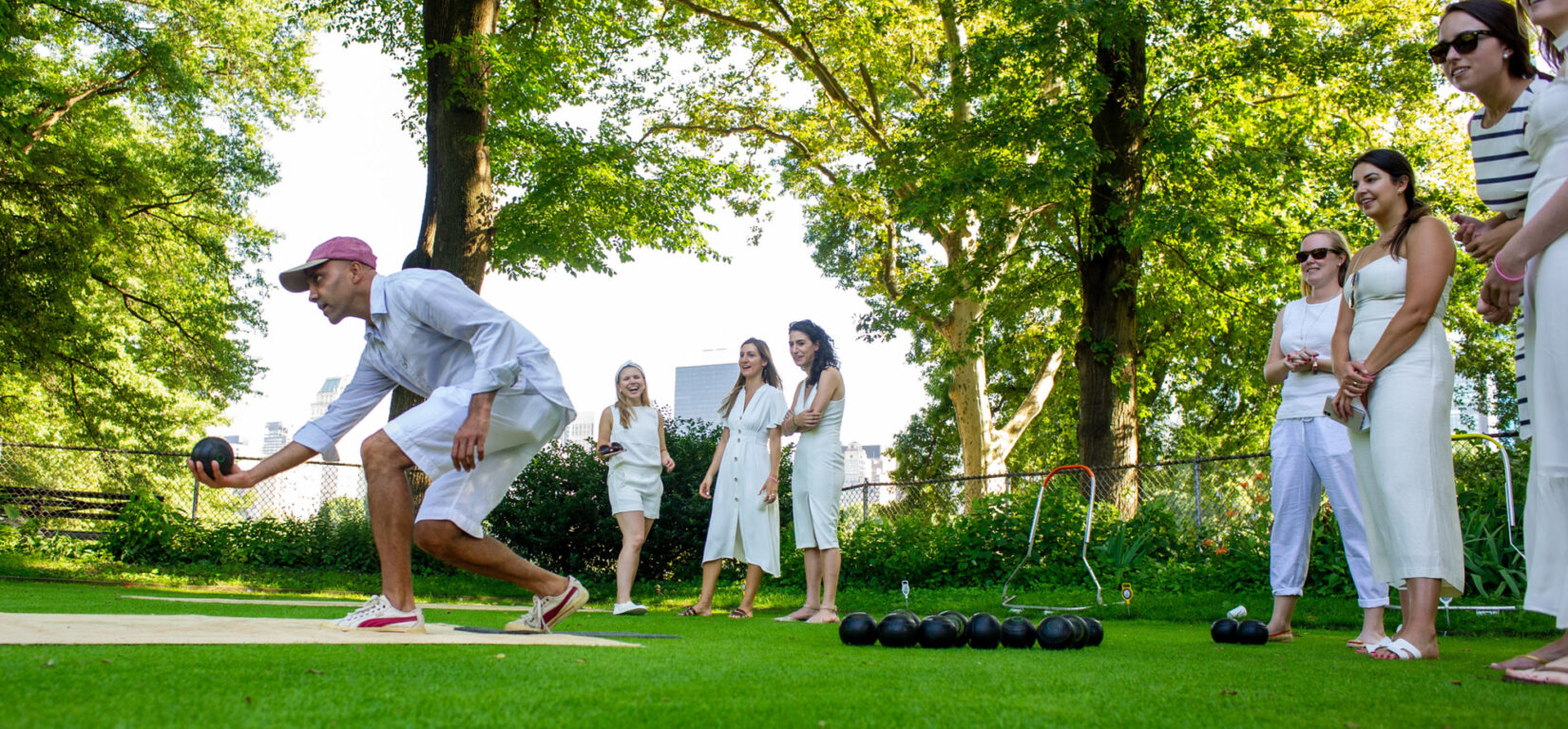 Lawn bowlers on the green