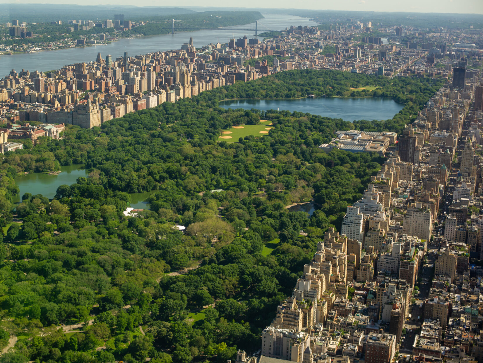 Aerial view of the Park, looking north