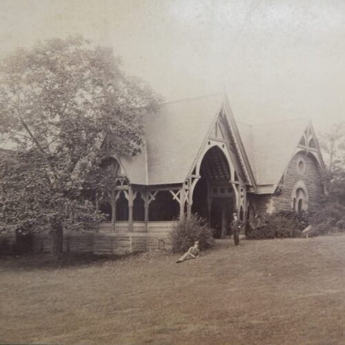 A sepia-toned photo of the Dairy in the 1880s