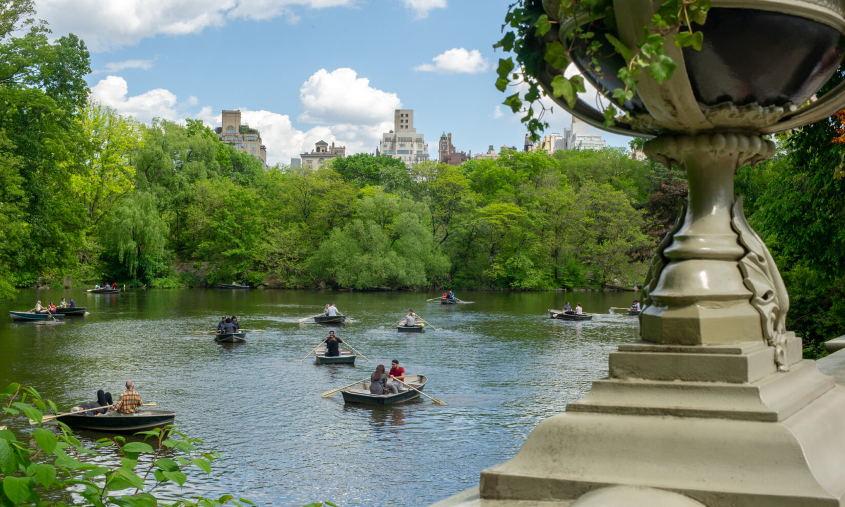 Rowboats on the Lake, viewed from Bethesda Terrace