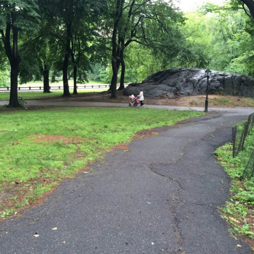 The path at Rumsey Playfield before reconstruction