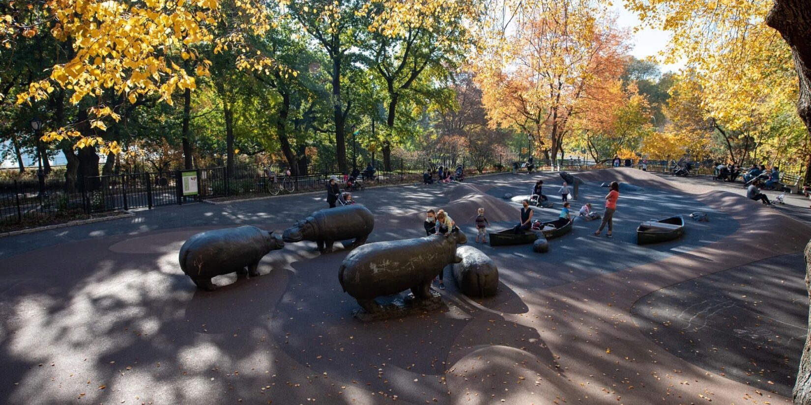 A wide view of the reconstructed Safari Playground