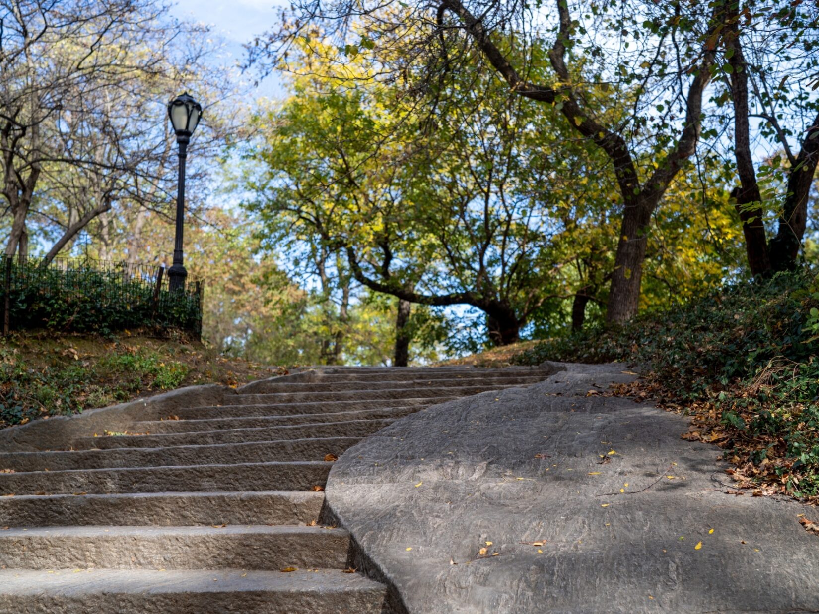 Stone steps climbing Summit Rock