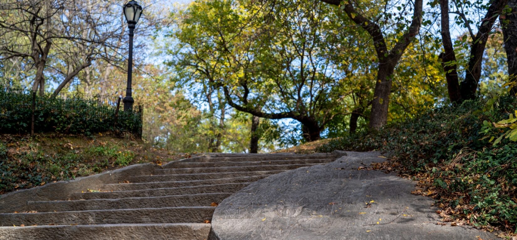 Stone steps climbing Summit Rock