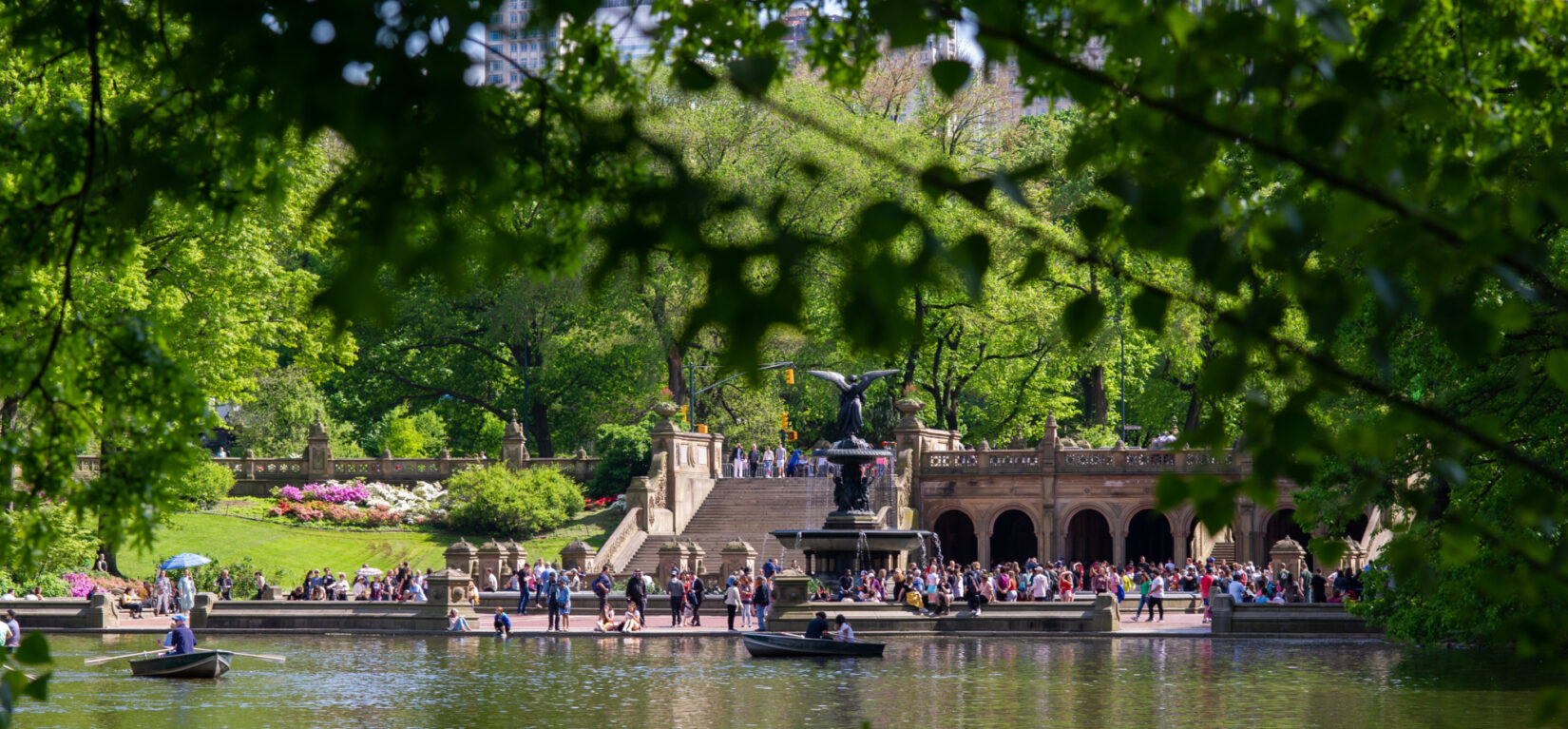 Bethesda Fountain overlooking the Lake.