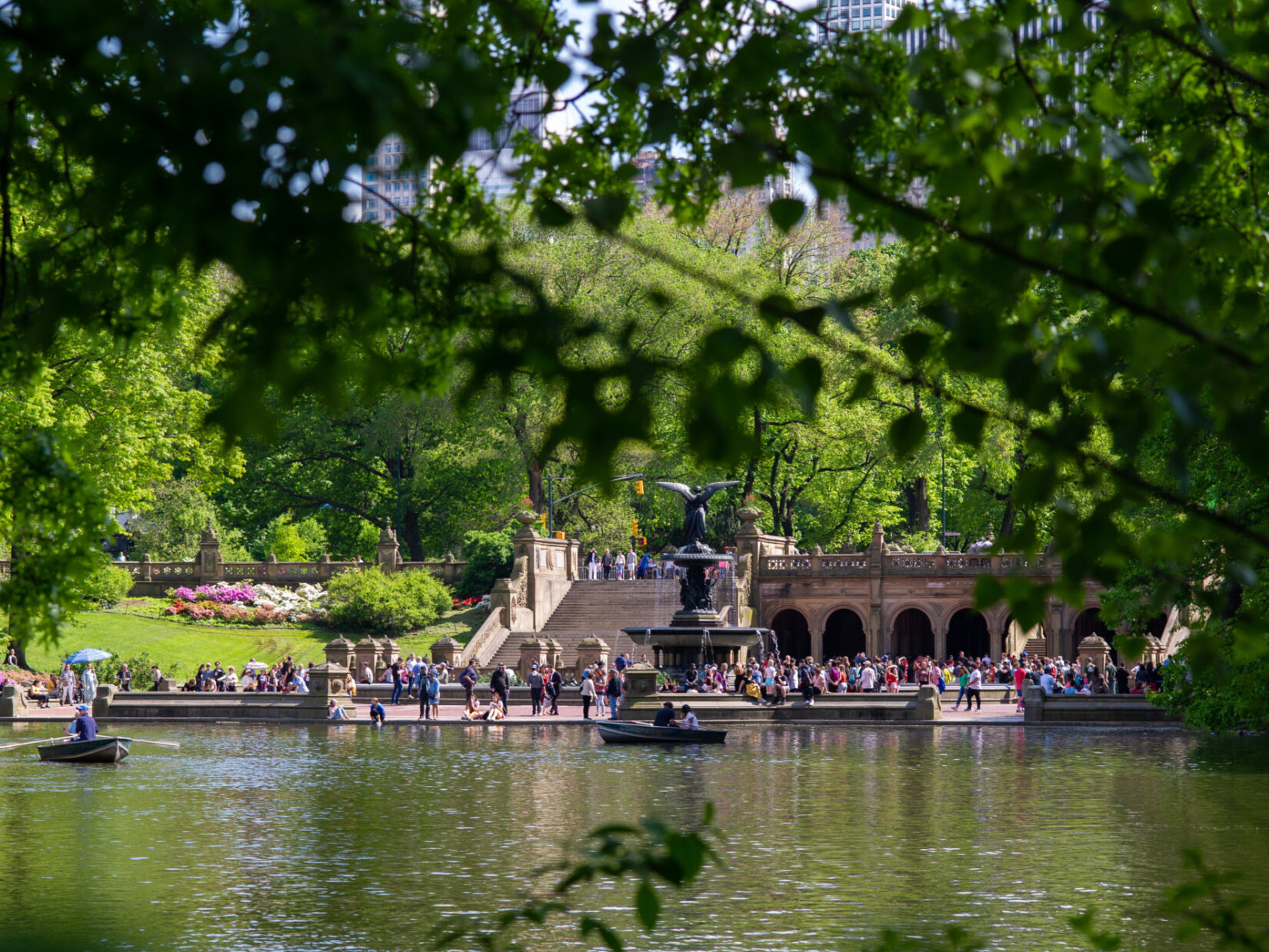 Bethesda Fountain overlooking the Lake.